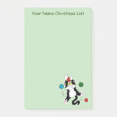 Post-it® Chat de Noël noir blanc Tuxedo (Devant)