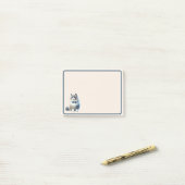 Post-it® Chat de poupée mignonne (Sur un bureau)
