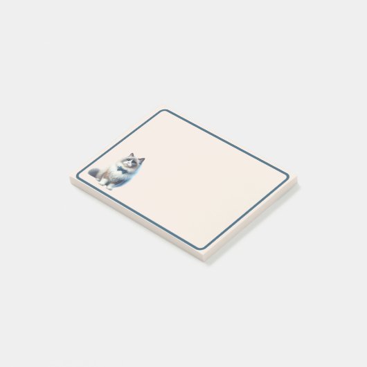 Post-it® Chat de poupée mignonne (Incliné)