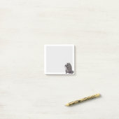 Post-it® Chat de travail mignon en verres (Sur un bureau)