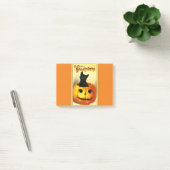 Post-it® Chat d'Halloween assis dans une citrouille lumineu (Bureau)