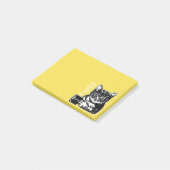 Post-it® Chat drôle motivé par le café (Incliné)