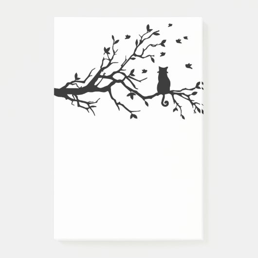Post-it® Chat en silhouette d'arbre (Devant)