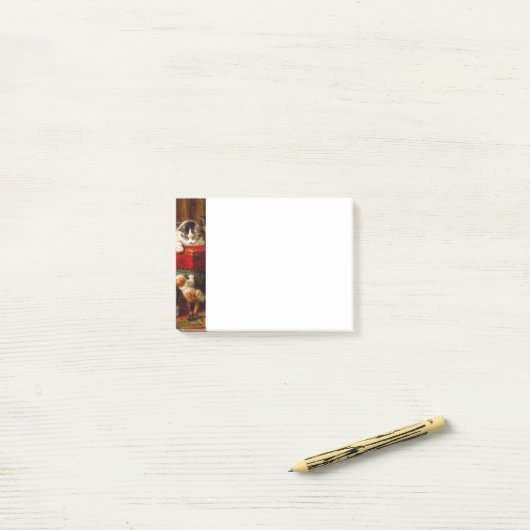 Post-it® Chat et chatons Jouer avec chaise (Sur un bureau)