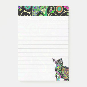 Post-it® Chat et papillon paisley