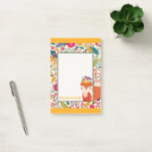 Post-it® Chat floral joli et coloré (Bureau)