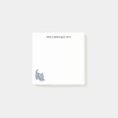 Post-it® Chat Gris Tabby Étiré Texte Personnalisé (Devant)