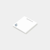 Post-it® Chat Gris Tabby Étiré Texte Personnalisé (Incliné)