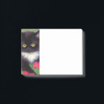 Post-it® Chat Gustav Klimt Tuxedo<br><div class="desc">Post-it Notes avec un chat tuxedo Gustav Klimt ! Cette adorable petite chatte noire et blanche est installée dans un champ de fleurs rouges,  bleues,  blanches et oranges. Un cadeau génial pour les amateurs d'art amoureux des chats et autrichiens !</div>