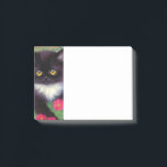 Post-it® Chat Gustav Klimt Tuxedo<br><div class="desc">Post-it Notes avec un chat tuxedo Gustav Klimt ! Cette adorable petite chatte noire et blanche est installée dans un champ de fleurs rouges, bleues, blanches et oranges. Un cadeau génial pour les amateurs d'art amoureux des chats et autrichiens !</div>