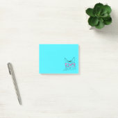 Post-it® Chat Hipster bleu et rose coloré (Bureau)