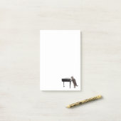 Post-it® Chat Jouer Piano (Sur un bureau)