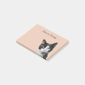 Post-it® Chat Kitty Blanc Noir Pêcher (Incliné)