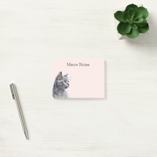 Post-it® Chat Kitty Gris Vive (Bureau)