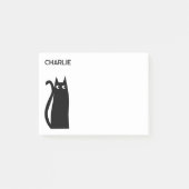 Post-it® Chat Kitty noir personnalisé (Devant)