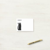 Post-it® Chat Kitty noir personnalisé (Sur un bureau)
