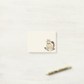 Post-it® Chat Kitty Retro Milieu du Siècle (Sur un bureau)