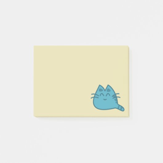Post-it® Chat Kitty souriant bleu (Devant)