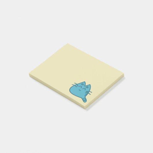 Post-it® Chat Kitty souriant bleu (Incliné)