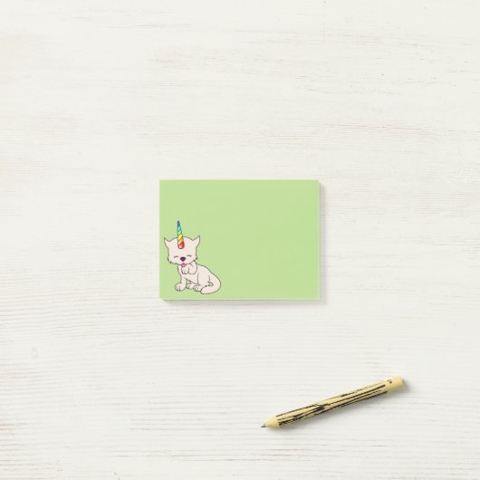 Post-it® Chat magique = Kittycorn de licorne (Sur un bureau)