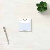 Post-it® Chat mignon bleu pastel et blanc (Bureau)