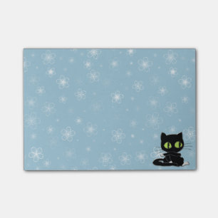 Post-it® chat noir avec les chaussettes blanches