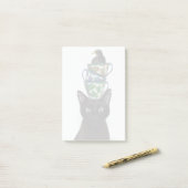 Post-it® Chat noir avec Teups et Blackbird (Sur un bureau)