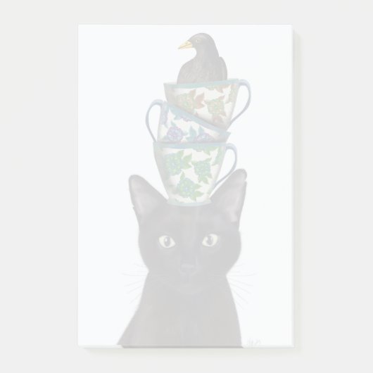 Post-it® Chat noir avec Teups et Blackbird (Devant)