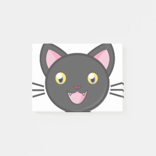 Post-it® Chat noir Cute Kitty adorable Animaux Cartoon Chat