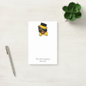 Post-it® Chat noir dans un chapeau supérieur (Bureau)