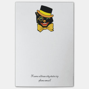 Post-it® Chat noir dans un chapeau supérieur
