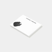 Post-it® Chat Noir Dormant Nom Personnalisé (Incliné)