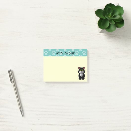 Post-it® Chat noir et blanc (Bureau)