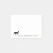 Post-it® Chat noir et blanc Personnaliser les notes (Devant)