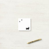 Post-it® Chat noir et Empreinte de patte (Sur un bureau)
