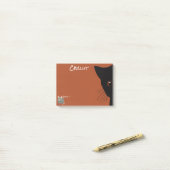 Post-it® chat noir et souris (Sur un bureau)