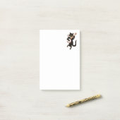Post-it® Chat noir jouant du banjo (Sur un bureau)