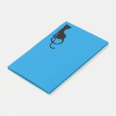 Post-it® Chat noir mauvais aimable bleu (Incliné)