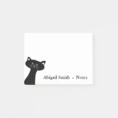 Post-it® Chat noir mignon Notes postit® personnalisées 4 x  (Devant)