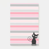 Post-it® Chat noir mignonne en Whimsical sur bandes (Devant)
