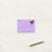 Post-it® Chat noir sur Halloween personnalisé Purple Note P (Sur un bureau)