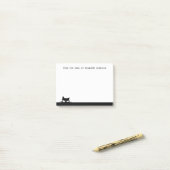 Post-it® Chat noir suspect Personnaliser les notes (Sur un bureau)