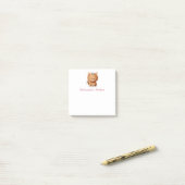 Post-it® Chat orange simple (Sur un bureau)