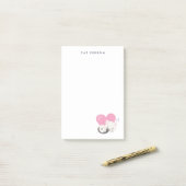 Post-it® Chat Personne Texte Mignon Chat Blanc Kitty Dorman (Sur un bureau)