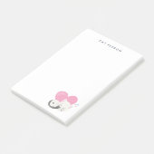 Post-it® Chat Personne Texte Mignon Chat Blanc Kitty Dorman (Incliné)