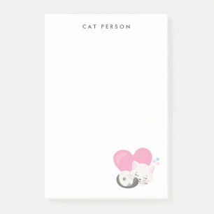 Post-it® Chat Personne Texte Mignon Chat Blanc Kitty Dorman