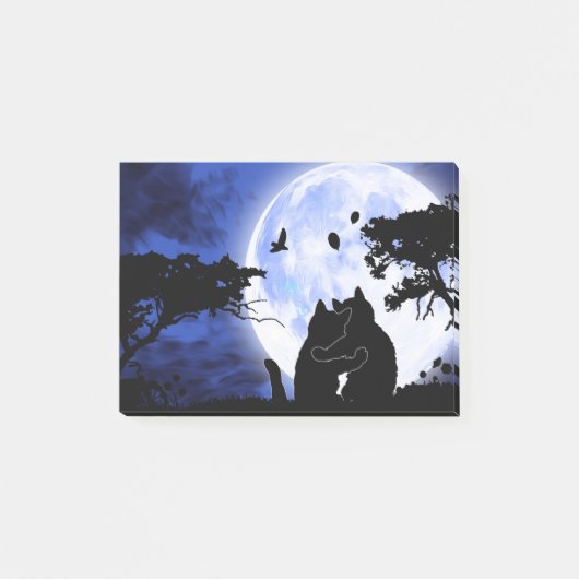 Post-it® chat pleine lune (Devant)