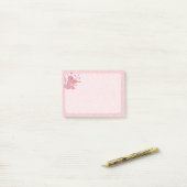 Post-it® Chat rose avec Violon (Sur un bureau)