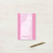 Post-it® Chat rose et pattes (Sur un bureau)