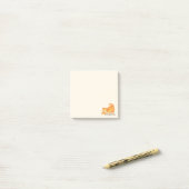 Post-it® Chat roux livresque minimal (Sur un bureau)